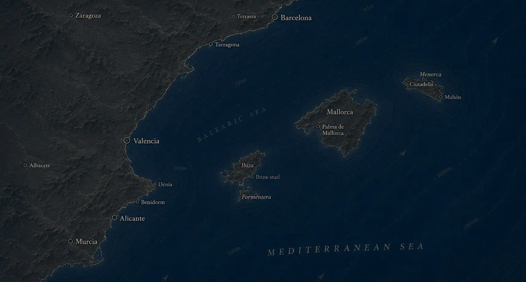 Map for the Electric Catamaran Sailing Destination: Mediterranean Sea